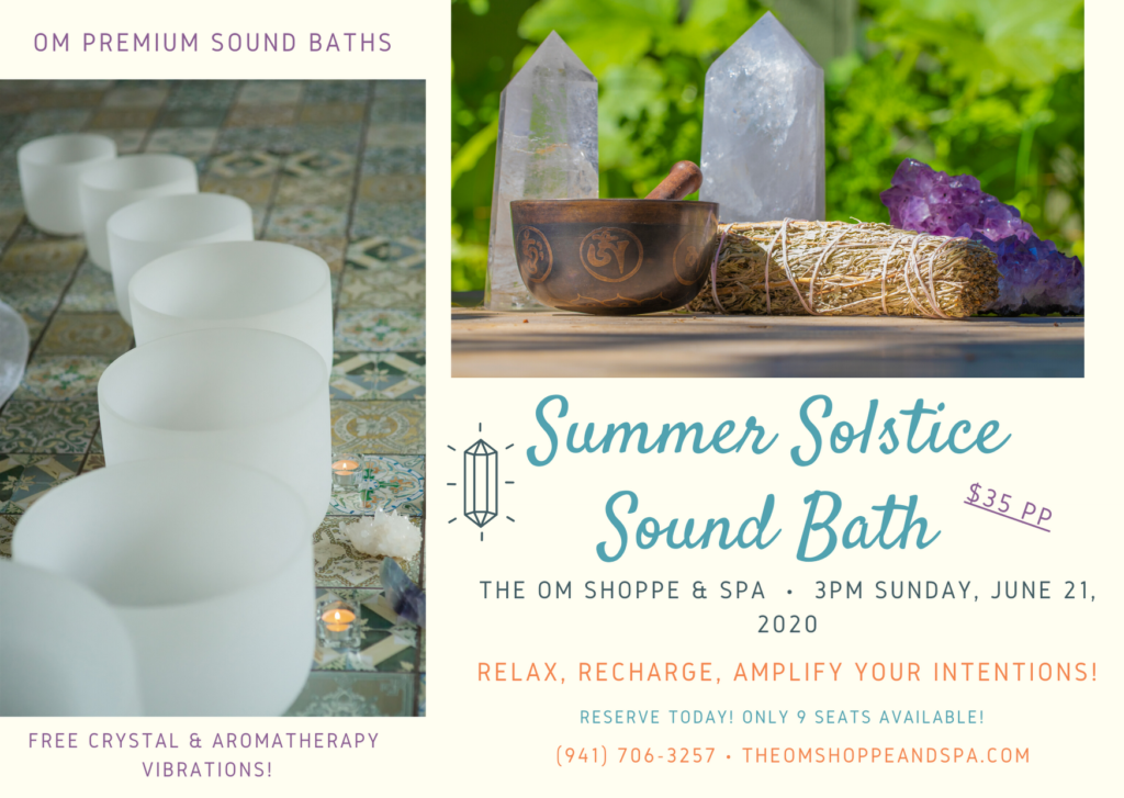 Summer Solstice Sound Bath 2020 at the OM Shoppe